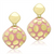 26-mm Women's Stainless Steel IP Gold with Top Grade Crystal Earrings (Pack of 2)