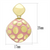 26-mm Women's Stainless Steel IP Gold with Top Grade Crystal Earrings (Pack of 2)