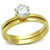 Women's High Polished Stainless Steel Engagement Ring with AAA Grade Cubic Zirconia Diamond - Size 7