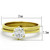 Women's High Polished Stainless Steel Engagement Ring with AAA Grade Cubic Zirconia Diamond - Size 7