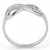 Women's Stainless Steel Infinity Shaped Ring with Cubic Zirconia - Size 8 (Pack of 2)