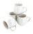 Blue Rose Polish Pottery White Lace 4 Piece Bubble Mug Set