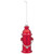 5" Blown Glass Christmas Fire Hydrant Ornament