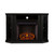 48" Black and Yellow Contemporary Media Electric Fireplace