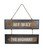 21" Brown and Gray Rope Hanging "MY WAY" Double Way Arrow Wall Sign