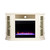 48" Ivory Solid Convertible Electric Fireplace with Media Cabinets