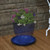 Sunnydaze Outdoor/Indoor High-Fired Glazed UV- and Frost-Resistant Ceramic Flower Pot Planter Saucers - 9" Diameter - Imperial Blue - 4-Pack