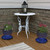 Sunnydaze Outdoor/Indoor High-Fired Glazed UV- and Frost-Resistant Ceramic Flower Pot Planter Saucers - 9" Diameter - Imperial Blue - 2-Pack