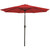 Sunnydaze Aluminum Outdoor Patio Market Umbrella with Tilt and Crank - 9' - Red