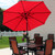 Sunnydaze Aluminum Outdoor Patio Market Umbrella with Tilt and Crank - 9' - Red