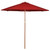 8.5ft Outdoor Patio Market Umbrella with Wooden Pole, Red