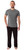 Intimo Men's 2 Piece Pajama Set Cotton/Poly Blend Jersey Knit Lounge Pants With Soft T-Shirt Top - 763059928915
