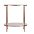 24.25" Champagne Gold and White Contemporary Round End Table