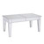 42.25" White Contemporary Rectangular Mirrored Cocktail Table