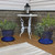 Sunnydaze Outdoor/Indoor Ceramic High-Fired Glazed UV-Resistant and Frost-Resistant Flower Pot Planter Saucers - 12" Diameter - Imperial Blue - 4-Pack