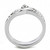 2-Piece Stainless Steel Women's Wedding Ring with Cubic Zirconia, Size 7 (Pack of 2)