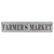 36.5" Gray and Brown Horizontal Galvanized "FARMER'S MARKET" Wall Sign