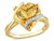 6.50 Carat (ctw) Citrine Promise Heart Ring in Plated Sterling Silver with Accent Diamonds - 68DLG1005068CT-7