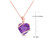 6.50 Carat (ctw) Amethyst Heart Pendant Necklace in Rose Pink Plated Sterling Silver with Chain