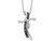 1/8 Carat (ctw) Black & White Diamond Cross Pendant Necklace in Sterling Silver with Chain