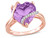 6.50 Carat (ctw) Amethyst Promise Heart Ring in Rose Plated Sterling Silver with Accent Diamonds - 68DLG1005047AM-9