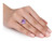 6.50 Carat (ctw) Amethyst Promise Heart Ring in Rose Plated Sterling Silver with Accent Diamonds - 68DLG1005047AM-9
