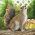 8" Ivory and Gray Bushy Tail Squirrel Outdoor Garden Figurine