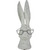 14.5" White Bunny Rabbit Head Statue with Glasses