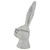 14.5" White Bunny Rabbit Head Statue with Glasses