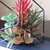 7" Artificial Succulent Arrangement in Offset Metal Wire Frame