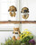 6" Tan Brown and White Swinging Kitty Decorative Figurine