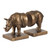 Set of 2 Copper Brown Contemporary Rhinoceros Bookends 10"