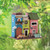 10.25" Blue and Pink Pet Salon Outdoor Hanging Birdhouse