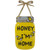 13.5" Yellow and Black Hanging Honey Mason Jar Wall Art