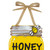13.5" Yellow and Black Hanging Honey Mason Jar Wall Art