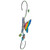 18" Blue and Yellow Glass Butterfly Spring Plant Metal Hanger