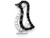 FJC Finejewelers Sterling Silver Black and White Cubic Zirconia Penguin Pendant Necklace Chain Included QP2111T