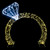 5ft Lighted Commercial Grade LED Diamond Ring Outdoor Display Decoration