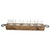 26" Brown and Clear Mango Wood Votive Candle Holder