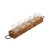 26" Brown and Clear Mango Wood Votive Candle Holder
