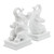 Set of 2 White Elephant Library Bookends 11"