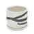 Set of 2 White and Gray Painted Ceramic Planters with Saucer 5.5"