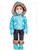 The Queen's Treasures 18 Inch Doll Complete 6 Pc Blue  Ski Wear Clothes