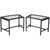 Sunnydaze Fire Pit Benches Black Mesh for Patio - 23" x 16" - Set of 2 Benches