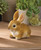 5" White and Brown Bunny Outdoor Garden Figurine