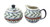 Blue Rose Polish Pottery Evergreen Cream & Sugar Set