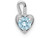 FJC Finejewelers 14k White Gold March Synthetic Birth Month Stone Heart Charm M345WB