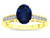 Star K Oval 8x6 Genuine Sapphire Channel Set Engagement Promise Ring - 316832AF8