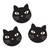 Black Cats Glow-In-The-Dark Peel and Stick Halloween Decals