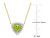 1.50 Carat (ctw) Trillion Peridot Pendant Necklace in 10K Yellow Gold with White Topaz and Chain